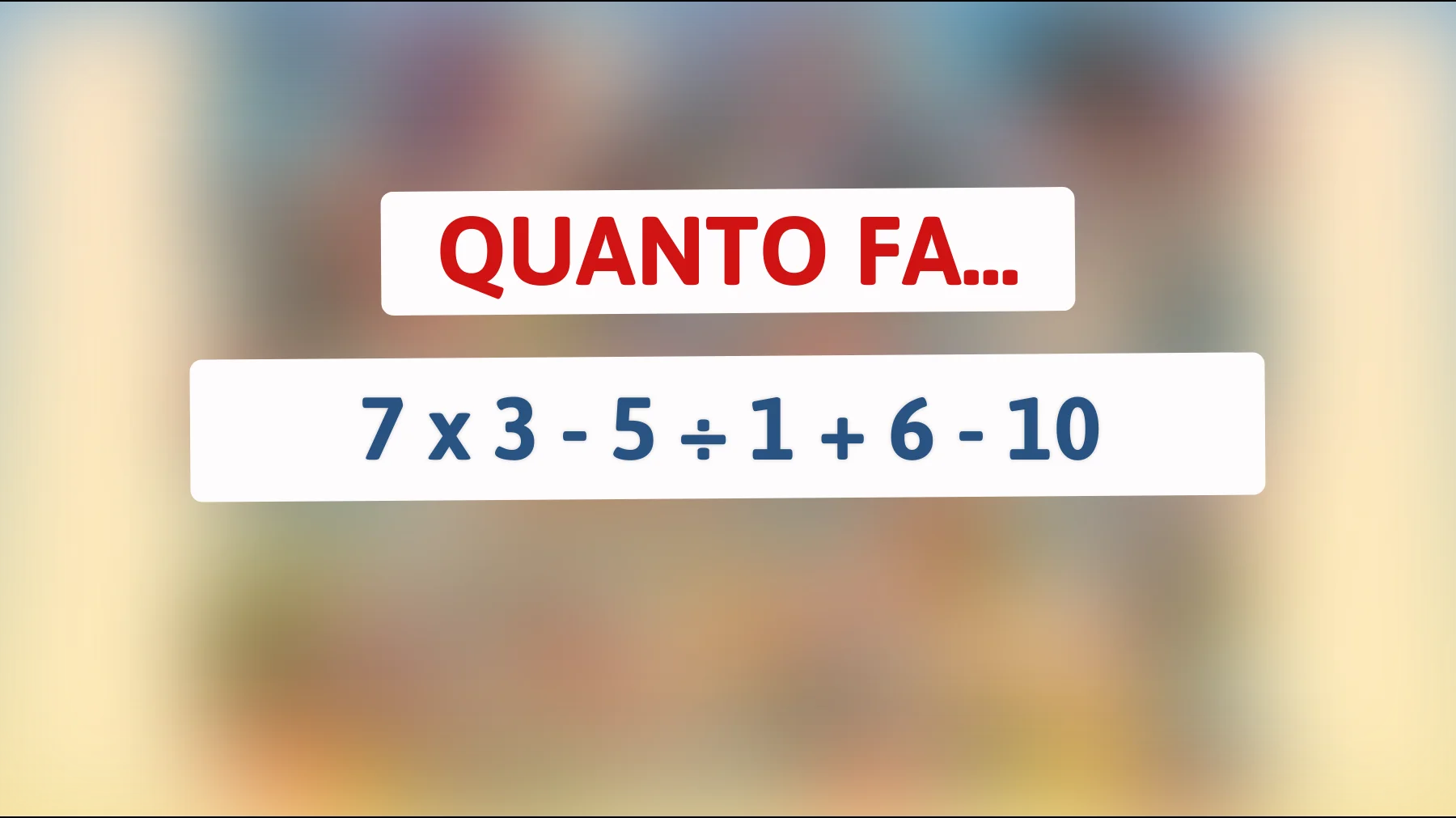 "Solo una mente geniale può risolvere questo enigma matematico: sei all'altezza della sfida?""