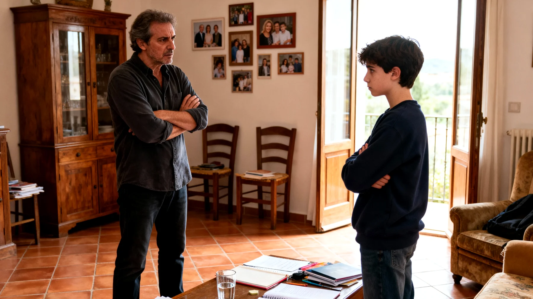 I genitori faticano a far rispettare regole e limiti ai loro figli adolescenti, che contestano continuamente le decisioni prese e cercano di oltrepassare i confini stabiliti, generando conflitti quotidiani e tensioni familiari."